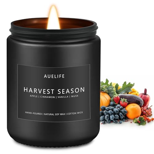 Fall Candle - Harvest Season Scented Candles, Fall Soy Candle for Home Decor, 7 oz Natural Soy Wax – Long-Lasting Autumn Candles, Aromatherapy Gift for Women & Thanksgiving, 7oz