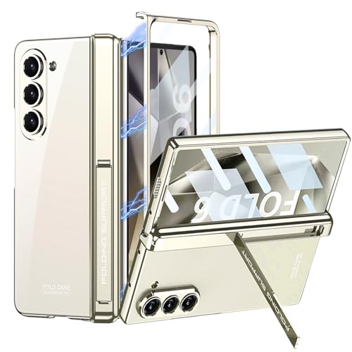 Housse Samsung Z Fold 6 or haut de gamme avec protecteur d'écran intégré