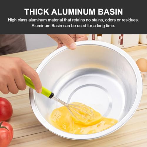 Bassine en aluminium Healvian durable et robuste avec fond plat stable pour la cuisine - 6