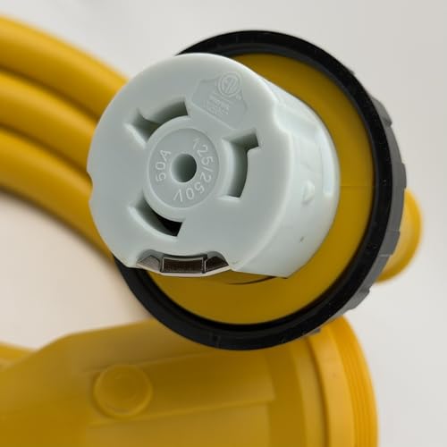 50 Amp Marine Shore Power Cord SS2-50P to SS2-50R - 50 Amp Shore Power Cord Boat Power Cable - 125/250V Marine Power Cord - 15Ft Boat Shore Power Cords - 50A 6/4 Male to Female Power Cord by FASWORX - Image 4
