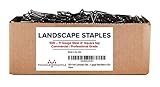500-4 Inch Garden Landscape Fabric Anchor Staples Thick 11 Gauge Steel Made In USA By Pinnacle Mercantile