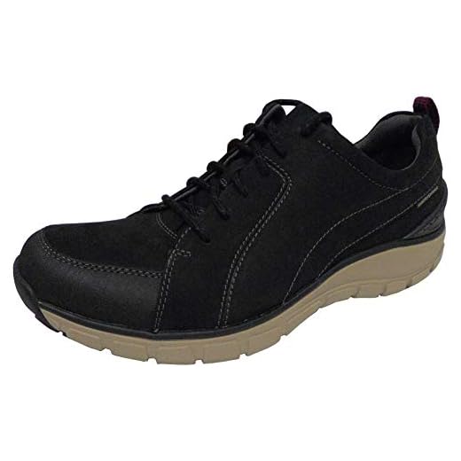 Clarks Women's Wave Go Sneakers (Black Combination Nubuck,8M)