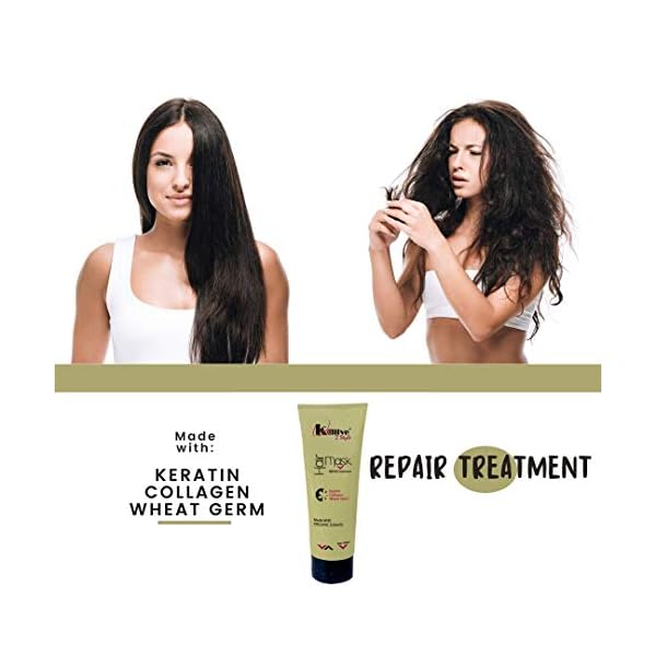 Kalive-2Style-Hair-Mask-8-Oz-Repair-Hydrate-Deep-Moisturizer-Conditioner-for-Dry-Damaged-Hair-Made-with-Keratin-Collagen-and-Wheat-Germ KALIVE Hair Mask for Deep Hydration & Repair - 8 oz. Keratin, Collagen & Wheat Germ - Hair Care Products for Dry, Damaged Hair.