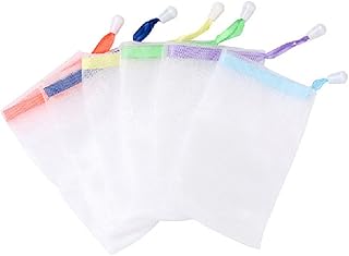 ソープバッグ2パックソープセーバーメッシュフォーミングネットソープバッグとバスシャワーのためのドローストリング付き2PCS