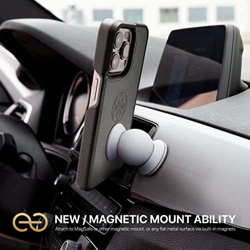 Coque iPhone 14 Pro etui portefeuille RFID et antichoc gris - 6