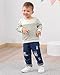 CARETOO Baby Boy Clothes Outfits Cozy Long Sleeve Knit Top Fashion Ripped Jogger Pants Fall Winter Set 1T 12-18 Months