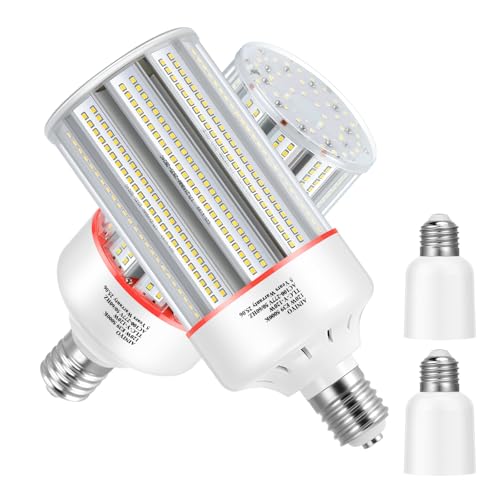 120Watt Led Corn Light Bulb,E39/E40 mogul Base,5000k Daylight,110 to 277V,15600lm,CFL HID 400W Metal Halide Replacement For Commercial/Industrial High bay lighting GYM,Parking lot,Factories(2-Pack)