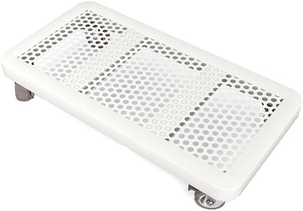 Mobile CPU Rolling Stand with Lockable Wheels, Adjustable PC Tower Cart, Floor Holder for Laptops & Desktops (Green, 400mm x 200mm) - Space-Saving & Portable