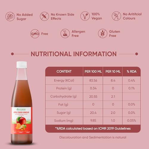 Image of Dr. Vaidya Apple Cider Vinegar Juice | Natural ACV Juice for Weight Loss & Detox | Aids Digestion & Gut Health | Metabolism Booster | ACV Detox Drink Fat Burner for Men & Women | 450ml, Pack of 3
