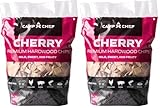 Camp Chef Premium Hardwood Chips - Wood Chips for Smoking & Outdoor Grilling - Compatible with Pellet Grills, Smokers & Barbecues - Made in The USA - Cherry, 192 cu in (Pack of 2)