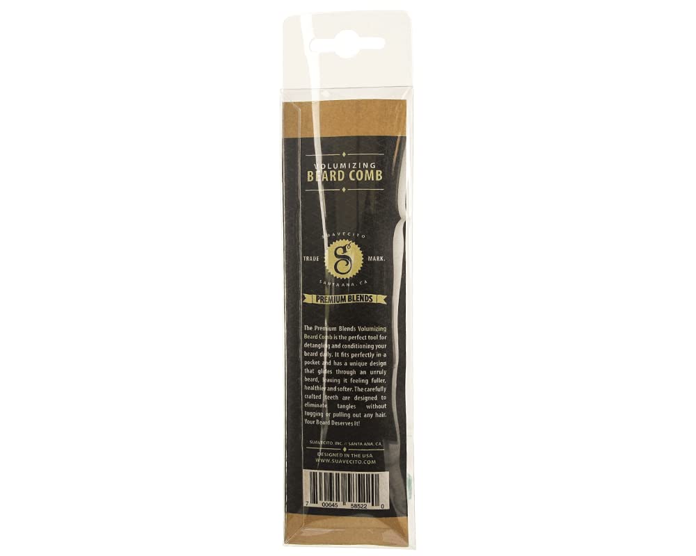 Suavecito Beard Acetate Amber Comb Volumizing Detangling Shaping