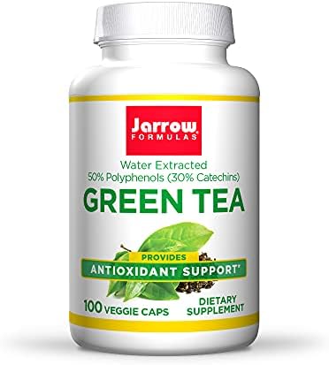 Jarrow Formulas Green Tea 500 mg, Antioxidant Support,  50% Polyphenols, Cardiovascular & Immune Health, White, 100 Count