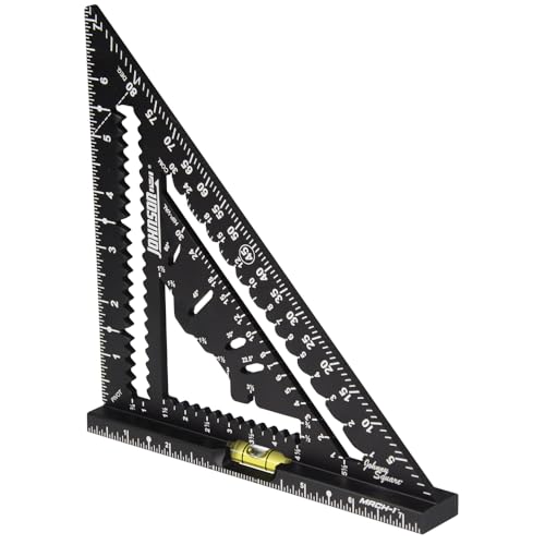 Johnson Level & Tool 1904-0700V 7-1/4" Johnny Square MACH-1 Smart Mark Rafter Square with Level Vial, Black 8 Johnson Level & Tool 1904-0700V 7-1/4" Johnny Square MACH-1 Smart Mark Rafter Square with Level Vial, Black - Image 8