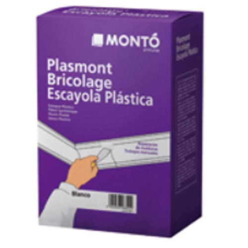 Masilla Plasmont Bricolage Escayola Plástica preparado en Polvo color Blanco 1kg