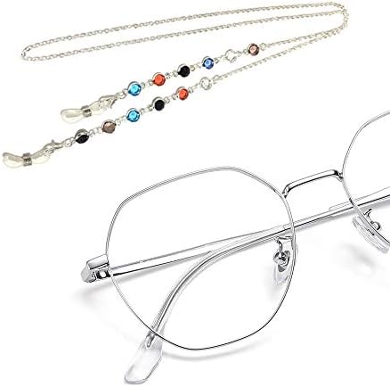 2 Pcs Pearls Bead Eyeglass Chain Strap Sunglass Holder Lanyard Necklace Spectacles Holder Sunglasses Neck Cord Strap