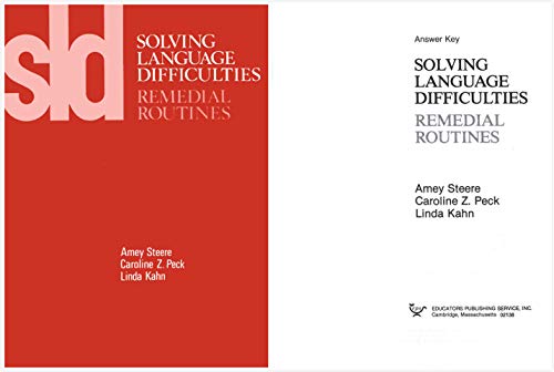 Solving Language Difficulties Books Set (2 Books) - Solving Language Difficulties, Solving Language Difficulties Answer Key