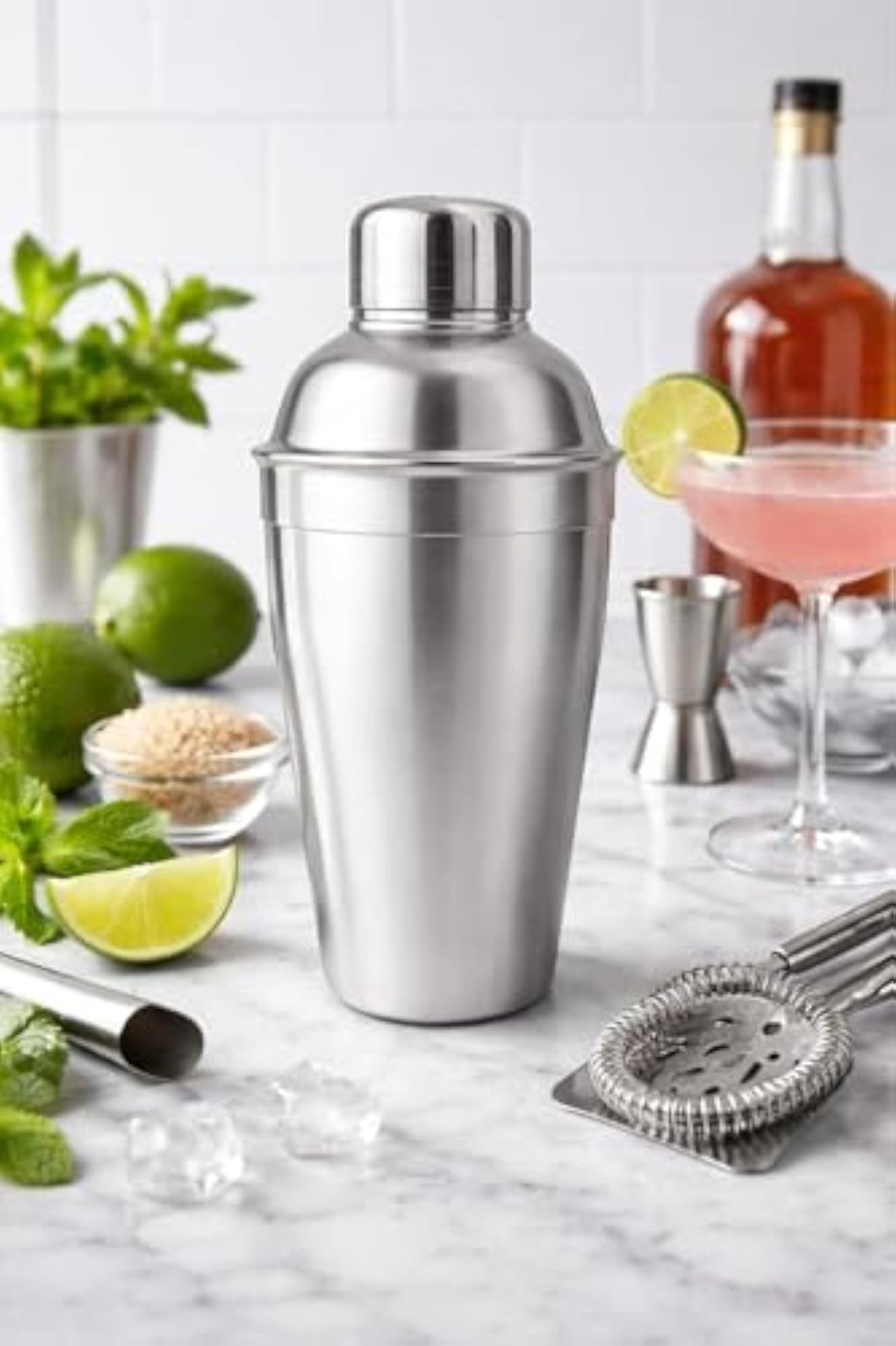 5-Piece Cocktail Shaker Set, Professional Mixology Bartender Kit