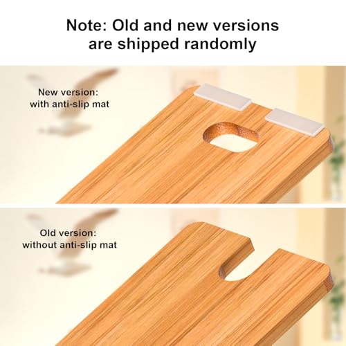 Pezin & Hulin Bamboo Phone Stand, Cell Phone Holder for Desk, Portable and Multi-Angle Adjustable Mobile Stand, Compatible with 4-8" Smartphone and Mini Tabletl, 18 x 9.5 x 0.5cm, Natural by Pezin & Hulin - Image 9