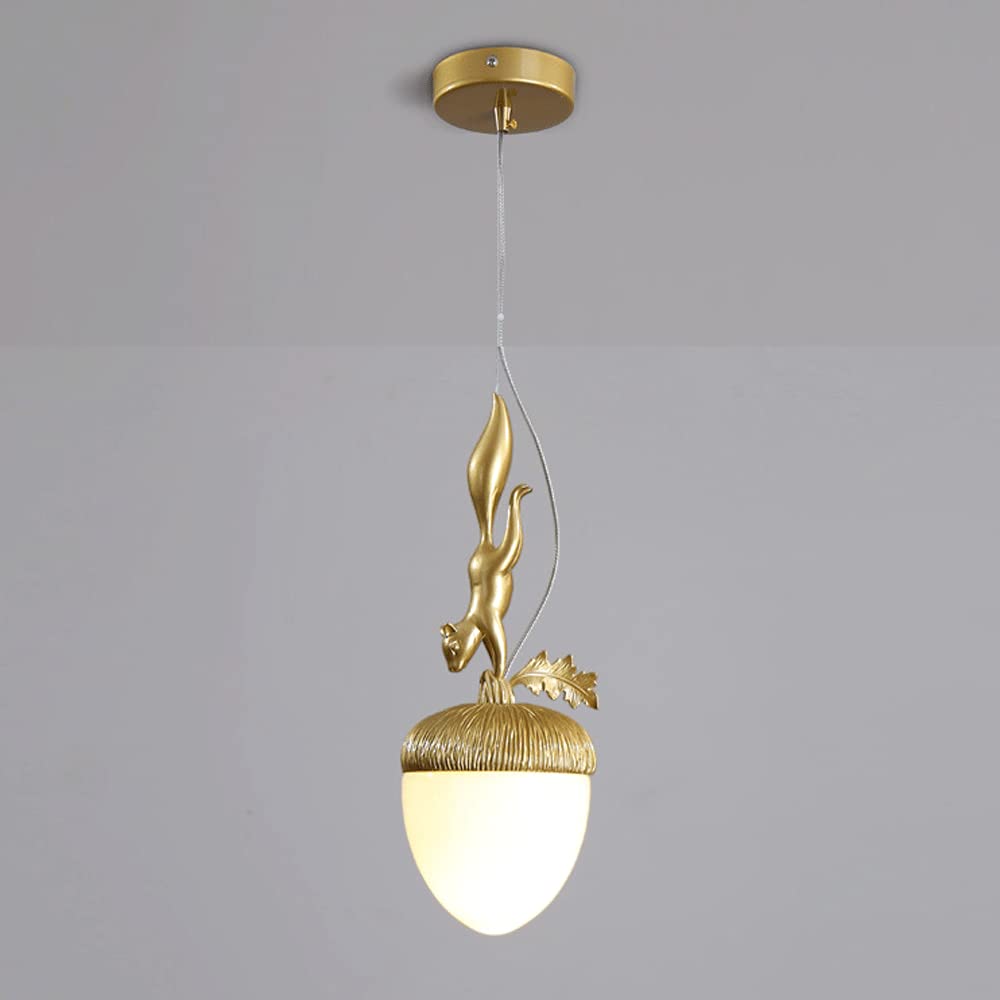 Lustre suspension écureuil base E14 luminaire métal chambre enfant