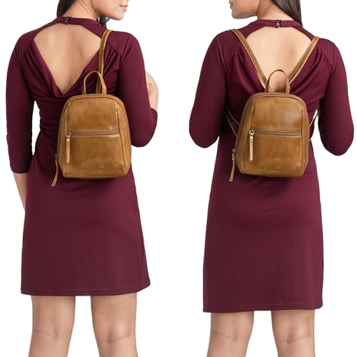 Lederrucksack ‚Lia‘ Mini Rucksack für Damen von STILORD