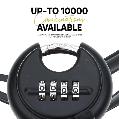 Image of Amazon Basics Number Locks for Door |Combination Lock Padlock Secure Number Lock | Multi-Purpose Lock for Home, Office, and Outdoor Use, Black (Pack of 1)