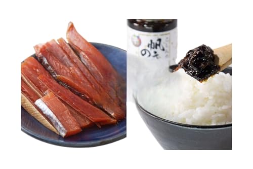 こしんの晩酌セットB(鮭とば・ほたてのり佃煮)[ 加工食品 魚貝類 缶詰 北海道 オホーツク 枝幸 ]