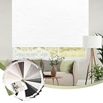 FineTell 100% Blackout Motorized Blinds with Remote, Custom Roller Shades