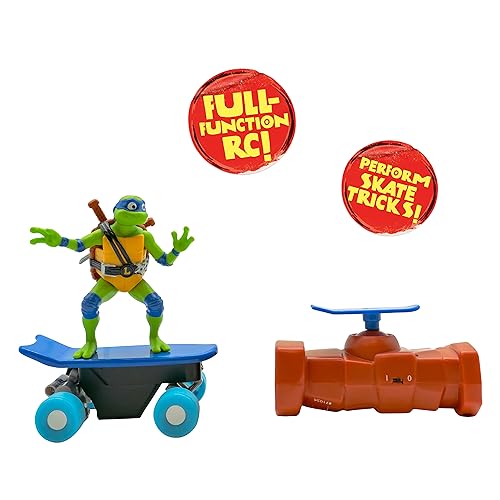 Teenage Mutant Ninja Turtles Toy, Leonardo Half Pipe RC Skate Vehicle, 2.4 GHz Skateboard controller - Image 2