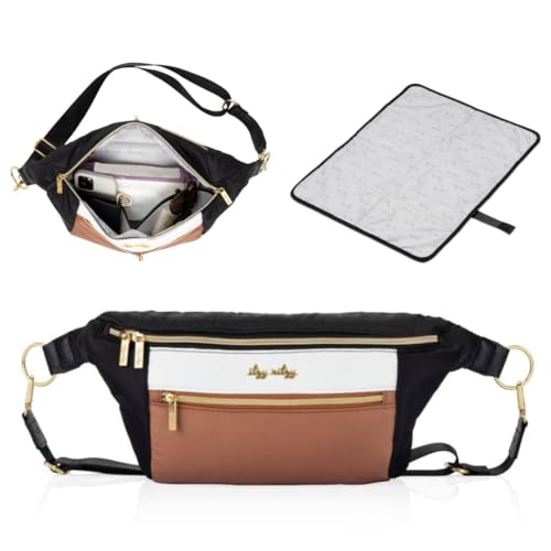 Image of Itzy Ritzy Adjustable Strap-Wear as a Crossbody, Belt Shoulder Bag, Coffee & Cream, Small