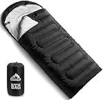 MEREZA Sac de couchage pour adultes Hommes, Sacs de couchage temps froid XL Sac de couchage Queen Size avec sac de compression pour toute la saison Camping Randonnée Backpacking