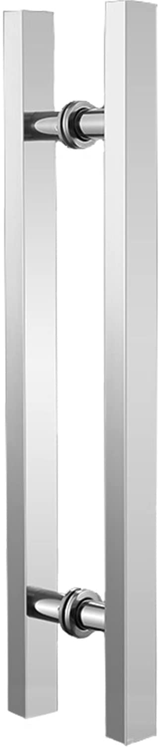 Poignée de porte en verre coulissante inox avec accessoires montage
