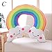 hokkk Cartoon Arcobaleno a Forma di u Cuscino Testa Supporto colorato Collo Cuscino per Bambini Auto Aereo Viaggiare Cuscino pisolino Cuscino 40 * 50 cm Sorriso