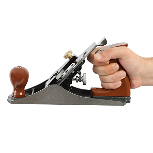 Greatneck C4 Bench Jack Plane (9 Inch), 2 Inch Cutter, Adjustable To Control The Blade, Cast Iron Body, Quality Plastic Ergonomic Handles #TOP6