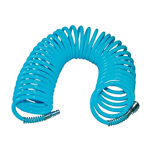 Güde 41401 SB Spiralschlauch 10 M (mit Schnellkupplung und Stecknippel, Knickschutz, Schlauchmaterial aus PU)