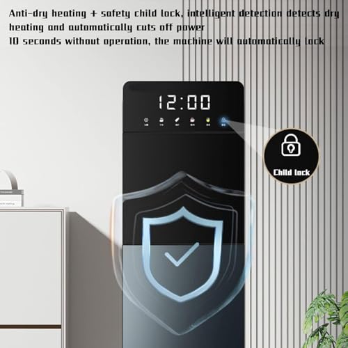 Water shortage reminder and child safety lock on dispenser