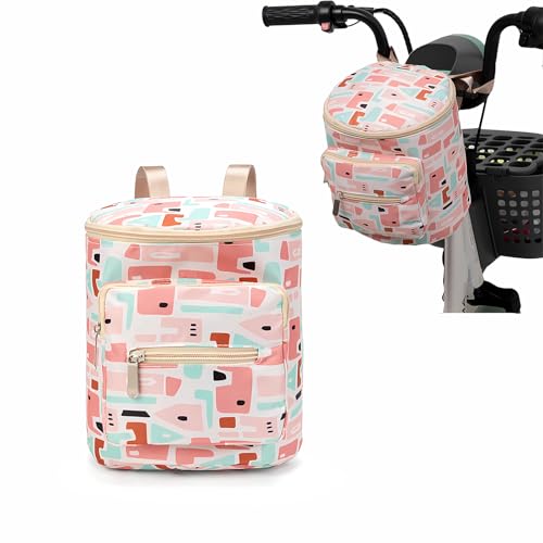 Bolsa de bicicleta para niños, bolsa impermeable para manillar de bicicleta para niños, cesta delantera para bicicleta para niños, bolsas para manillar de bicicleta, accesorios para bicicleta (rosa)