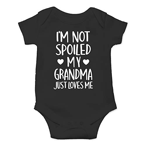 Image of I'm Not Spoiled My Grandma Just Loves Me Baby Bodysuit Adorable Comfy Romper Clothing Newborn