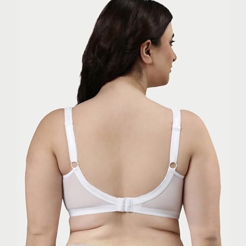 Image of Enamor Hidden X-Frame and Smoothening Women's Full Support Everyday Bra - Jiggle Control, Non Padded, Wirefree, Full Coverage - FB12 (Available in Plus Sizes)