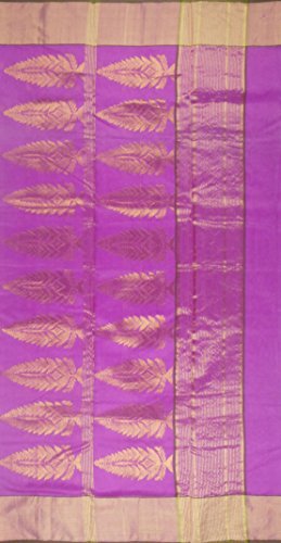 MAHENDRA KOLI CHANDERI purple chanderi silk saree – image 3