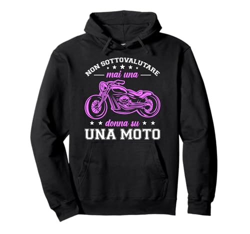 Motociclista Regalo Motociclismo Donna Su Una Moto Felpa con Cappuccio