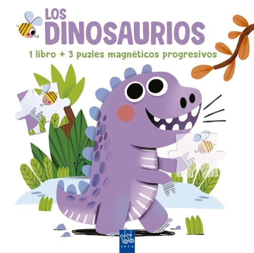 Lee y juega con puzles magnéticos. Los dinosaurios: 1 libro y 3 puzles magnéticos