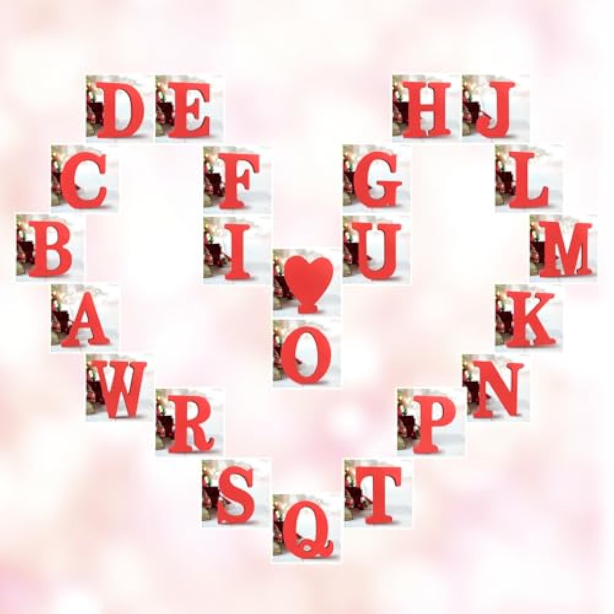 Decorative Unfinished Wood Letters for Wall Decor, 6 Inch