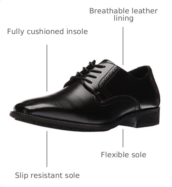 Image of Stacy Adams mens Ardell Slip Resistant Plain Toe Oxford