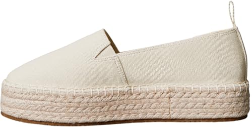 Calvin Klein Jeans Espadrilles Plateforme pour Femme, Beige Pistache, 40 EU