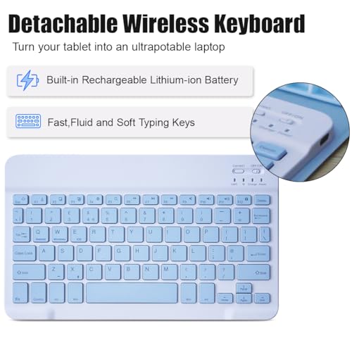 Funda con teclado para Samsung Galaxy Tab A9 Plus de 11 pulgadas 2023 con Bluetooth magnético 5