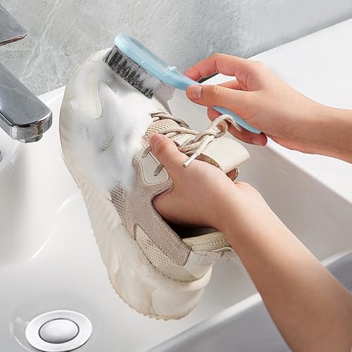 Cepillo De Limpieza Multifunción, Cepillo De Zapatos De Mango Largo De Cerdas Suaves Con Tanque De Adición De Detergente Ahorrador, Cepillos De Plástico Para Ropa, Zapatos, Lavandería, Limpieza Del