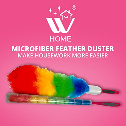 Image of WBM Duster, Long Electrostatic Feather Clean Like a Magnet, Hand Washable and Reusable with Microfiber