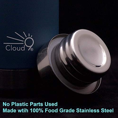 Miniatura 4 de Cloud9 Botella térmica de acero inoxidable de doble pared aislada al vacío sin plástico con colador de téfrutas, 15 oz - 17 oz