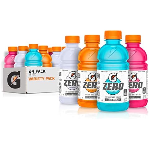 Gatorade Zero Sugar Thirst Quencher, Glacier Cherry Variety Pack, 12 Fl Oz (Pack of 24) Cover