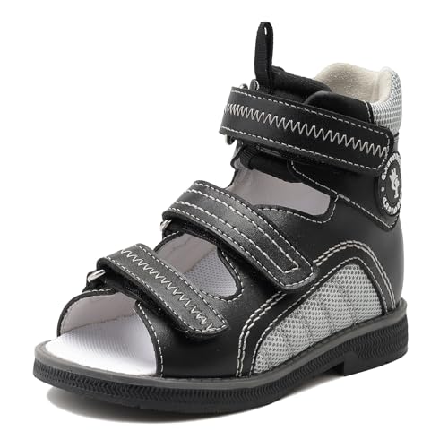 princepard Toddlers Orthopedic Sandals with Ankle and Arch Support,High-top Supportive SMO Shoes for Kids